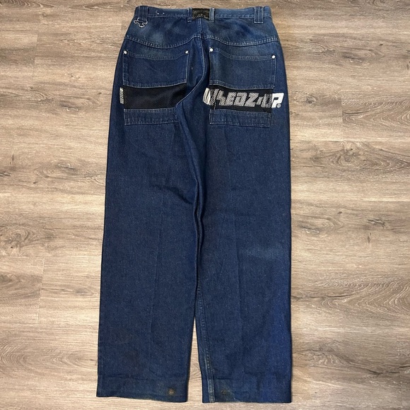 Other - Y2K Hedz Up Baggy Loose JNCO Hip Hop Skater Wide Jeans Mens Size 34x32 Vintage